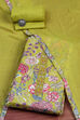Green Cotton Floral Unstitched Suit Set image number 0