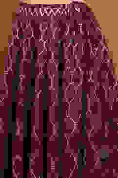 Wine Shantoon Block Printed Festive Skirt image number 1