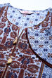Blue Cotton A-line Printed Kurta image number 1