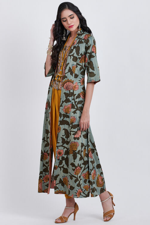 Green Viscose Three Piece Set image number 2
