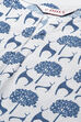 Off White Straight Cotton Three Piece Printed Sleepwear Set image number 1