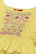 Yellow Lycra Anarkali Kurta Churidar Suit Set image number 1
