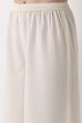 Off White Cotton Flared Palazzos image number 1