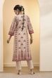 Beige Cotton Straight Kurta image number 4