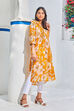Yellow Polyester Straight Printed Kurta image number 0