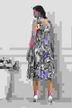 Blue Cotton Kalidar Dress image number 3