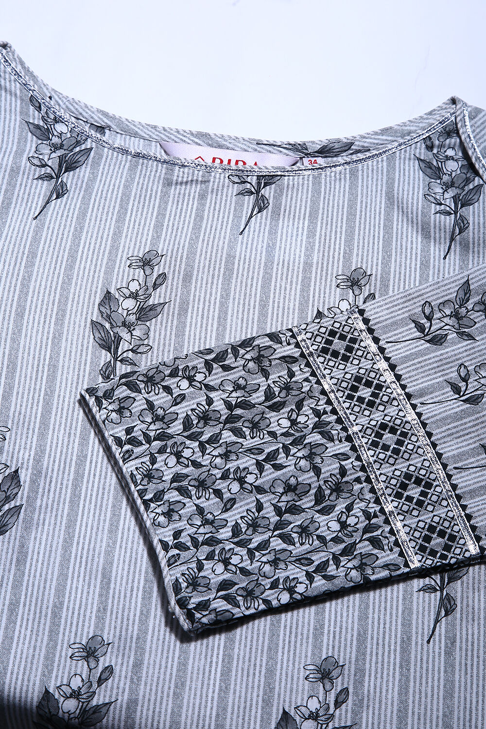 Turquoise Cotton Straight Kurta image number 1