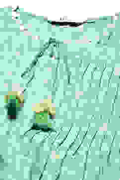 Green LIVA Flared Printed Dress image number 1