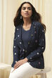 Navy Cotton Straight Yarndyed 3 Piece Set image number 0