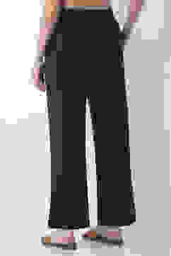 Navy Viscose Rayon Relaxed Pants image number 5