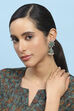 Green Brass Jhumka image number 3