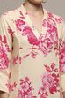 Pink Viscose Rayon A-Line Kurta image number 1