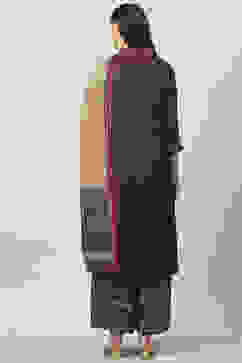 Brown Viscose Straight Kurta Palazzo Suit Set image number 4