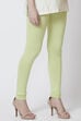 Moss Green Viscose Lycra Solid Leggings image number 2