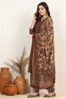 Green Cotton Printed Unstitched Suit Set image number 4