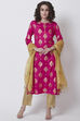 Blue Viscose Straight Printed Kurta image number 4