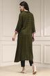 Indigo Blue Printed Straight Kurta image number 4