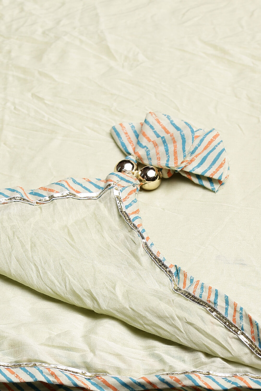 Light Green Cotton Floral Straight Suit Set image number 2