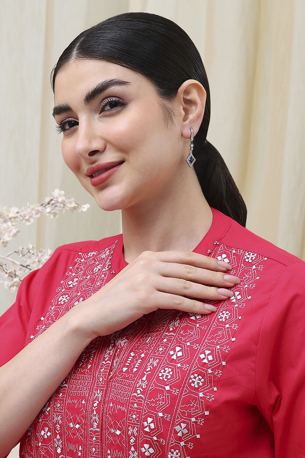 Navy Blue Alloy Drop & Danglers image number 3