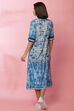 Green A-Line Rayon Printed Dress image number 5