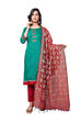 Peach Silk Blend Digital Print Unstitched Suit Set image number 4