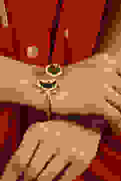 Red Brass Bracelet image number 1