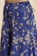 Bright Blue Polyester Straight Saree image number 2