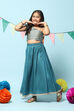 Berry Pink Art Silk Straight Lehenga Set image number 3
