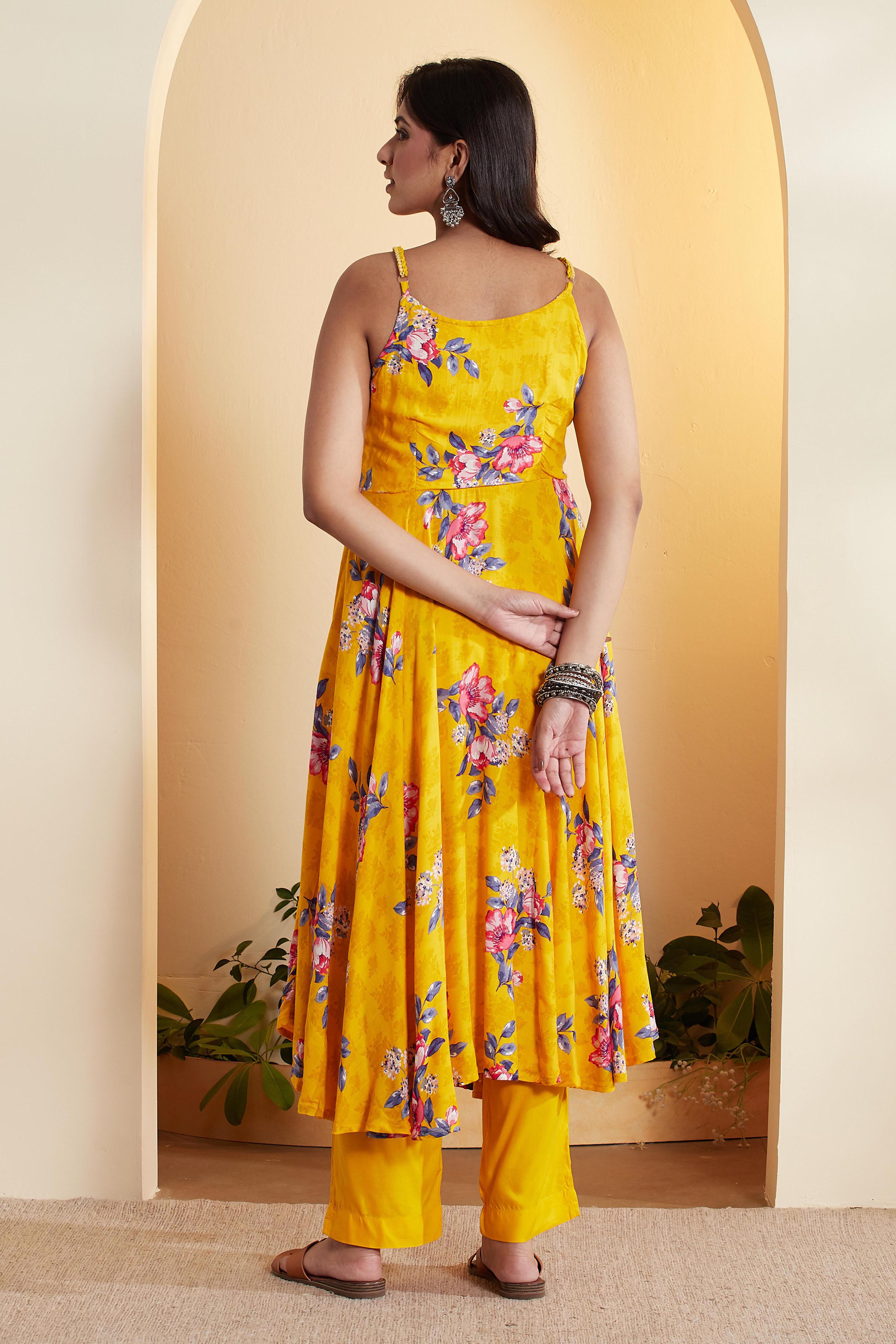 Green Viscose Rayon Straight Fusion Set image number 5