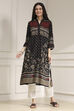 Black Viscose Rayon Straight Printed Kurta image number 5