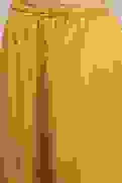 Ochre Yellow Chanderi Straight Suit Set image number 2