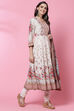 Ecru Cotton Anarkali Kurta Churidar Suit Set image number 2
