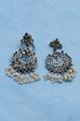 Black Kundan Pearl Earrings image number 2