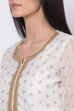 Off White Poly Cotton Straight Kurta Palazzo Suit Set image number 1