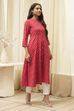 Marron Cotton Short Yarndyed Kurti image number 4
