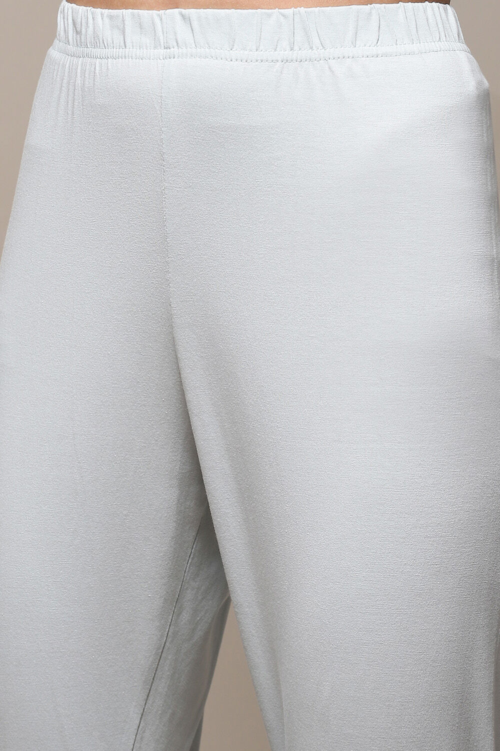 Powder Blue Cotton Anarkali Suit Set image number 2