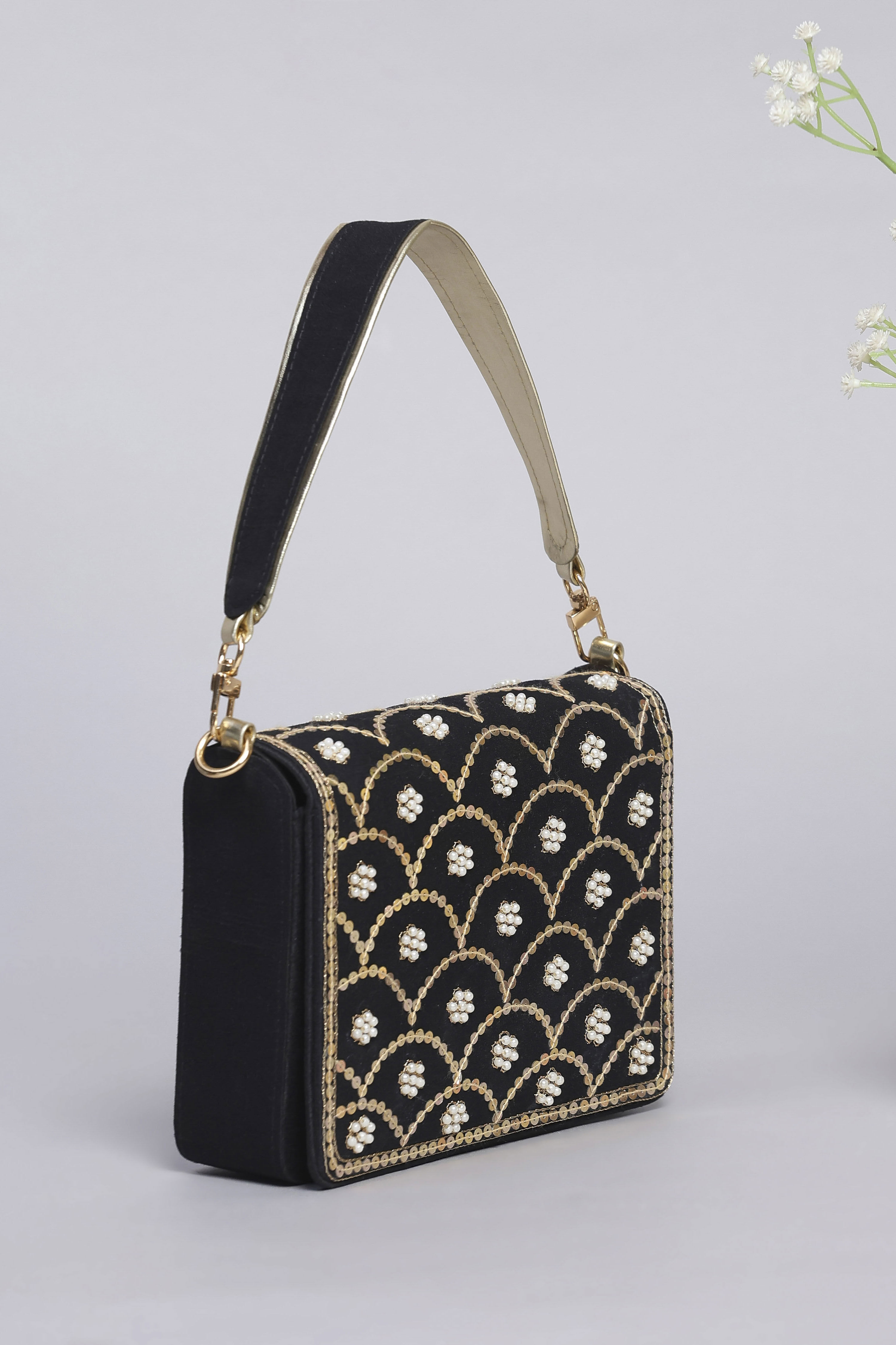 Black Polycotton Clutch image number 4