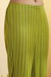 Mint Green Yarndyed Straight Cotton Kurta Set image number 2