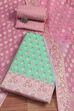 Mehendi Cotton Printed Embroidered Unstitched Suit Set image number 0