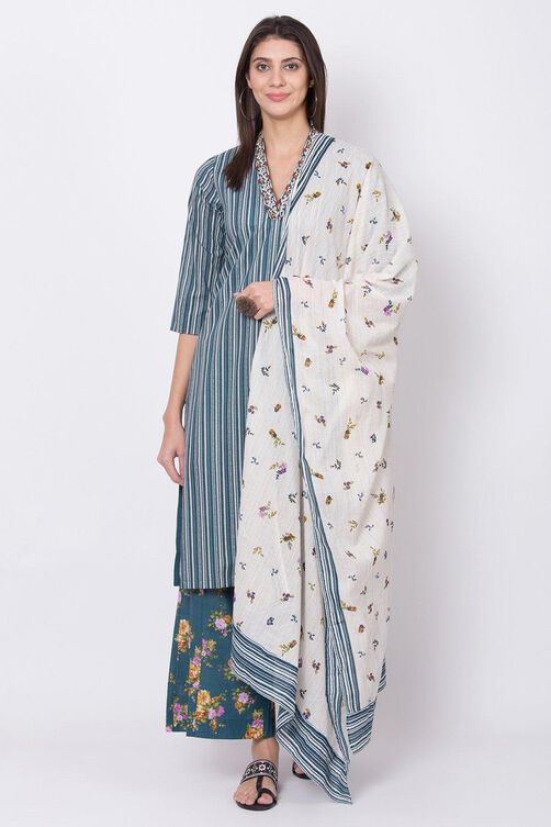 Blue Relaxed Kurta Palazzo Suit Set image number 0