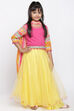 Pink And Yellow Lehenga Set image number 3