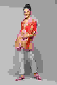 Red Rayon Straight Printed Shirt image number 0