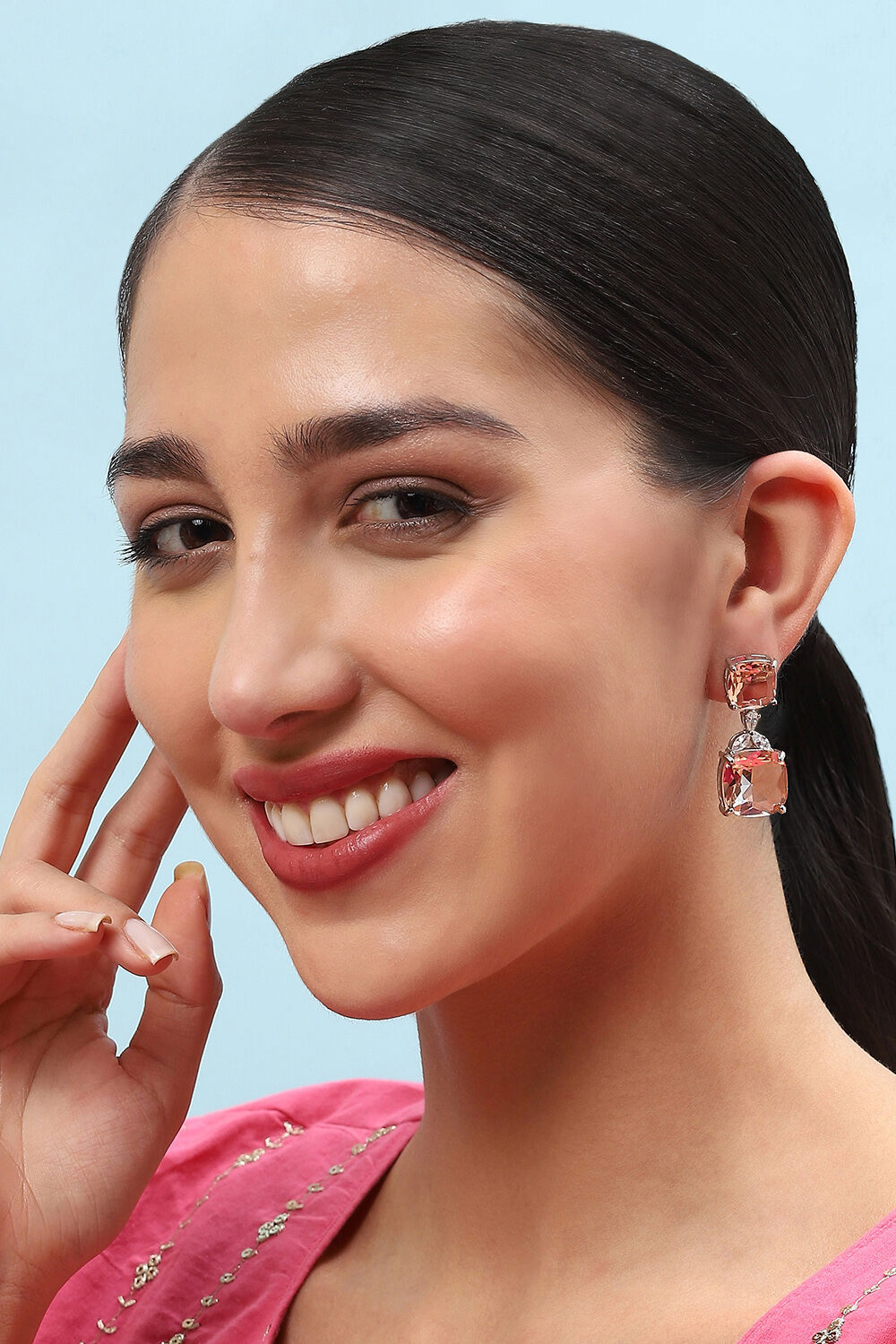 Champagne Brass Earrings image number 1