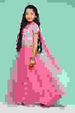 Pink Polyester Short Kurta Printed Suit Set image number 5