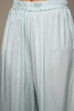 Light Blue Muslin Lace Unstitched Suit Set image number 3
