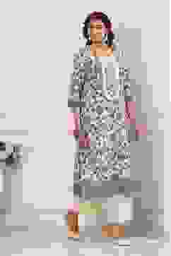 Blue Cotton Straight Kurta image number 4