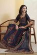 Blue Cotton Silk Straight Lehenga Set