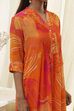 Blue Printed Pleated A-Line Kurta image number 1