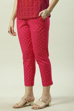 Fuschia Viscose Narrow Pant image number 0