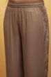 Grey Viscose Metallic Straight Suit Set image number 2